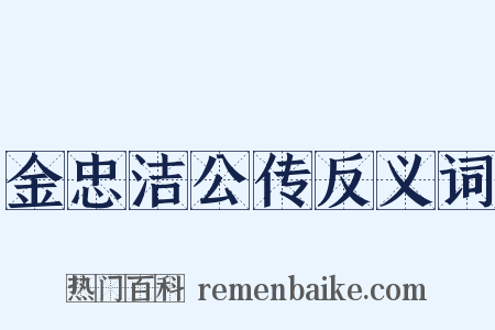 金忠洁公传反义词是什么意思的图片
